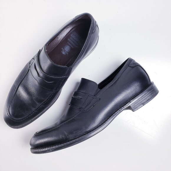 Johnston & Murphy XC4 System Sheepskin Waterproof Black Penny Loafer Men's 8 - Picture 1 of 10
